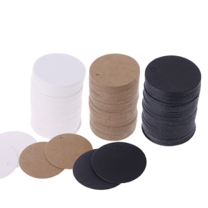 100x Blank Kraft Paper Tags Wedding Party Favor Label Price Gift 3.5cm