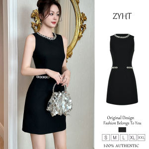 ZYHT ชุดเดรสผู้หญิงชุดเดรสชุดสีดำทรงหลวมชุดทำงานชุดราตรีชุดเดรสแต่งงานชุดเดรสปาร์ตี้ Dresses65319ตอนเย็น