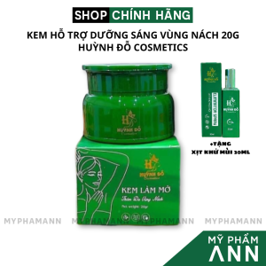 Kem Giảm Thâm Nách Huỳnh Đỗ Cosmetics Giúp Dưỡng Sáng Da 20g Chính Hãng - Tặng 1 Chai Xịt Khử Mùi 30ml