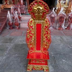 Bài vị gỗ mít sơn son thiếp vàng cao 67cmx24cmx14cm