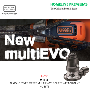 MTRT8 BLACK+DECKER MULTIEVO™ ROUTER ATTACHMENT + 2 BITS