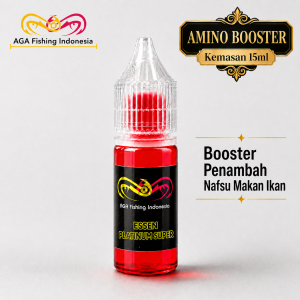 AGA AMINO BOSSTER Lengkap Penambah Nafsu Makan Ikan Campuran Umpan Pancing 15ml