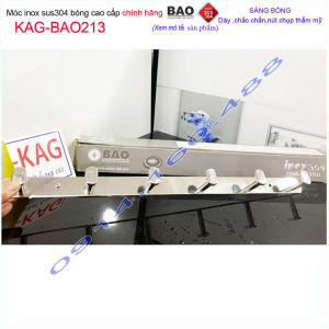 [HCM]Móc 6 Inox Bảo KAG-BAO213 móc áo phòng tắm SUS304 dập sáng bóng sang trọng thiết kế tuyệt đẹp siêu bền