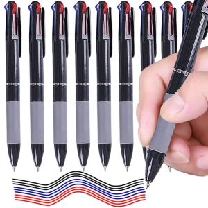 SHIRUI 1/10Pcs 3 in 1 Ballpoint Pens 0.7mm Red/Black/Blue Ink Color Writing Stationery Durable Ball Point Pen Student