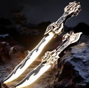 Dao Gấp Phát Sáng LED Đổi Màu Fantasy – Dao Đồ Chơi Mô Hình Cosplay Ngầu Có Đèn LED