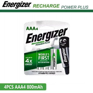 -Energizer AA-AAA Rechargeable Battery 1.2V NiMH 2000mAh 800mAh 4 Cells.