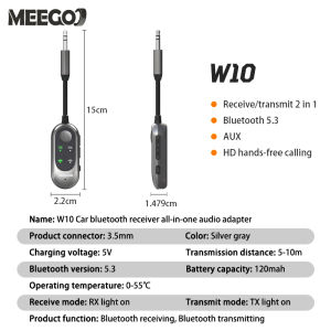 MeeGoo Car 2 In 1 Aux Bluetooth For Car Transmitter And Receiver Audio Adapter 3.5 MM Jack car bluetooth receiver