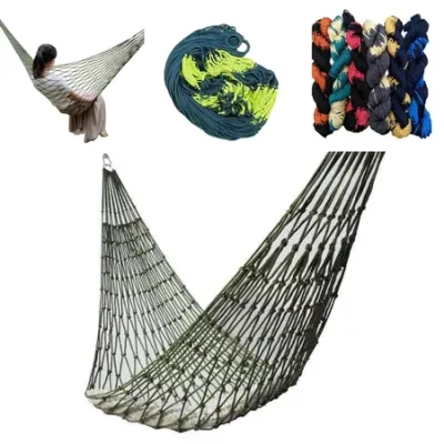 KMS Outdoor Camping Hammock Mesh Net for Garden Beach Yard Travel Garden Swing Hanging Bed COD