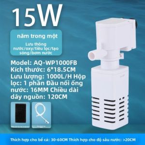 Máy Lọc Nước Bể Cá 5 Trong 1 Lọc Chìm Bể Cá Siêu Sạch Tăng Oxy Máy Thay Nước Hồ Cá 