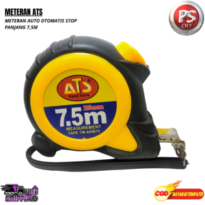 7.5M x 25mm Meteran ATS Karet Ergonomis Anti Slip / Meteran Tukang 7.5 METER Kuat Tahan Lama ATS Pita Pengukur Mengunci Otomatis