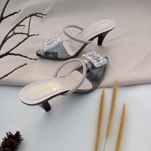 Sepatu Heel Wanita Transparant Hak Lancip 5cm