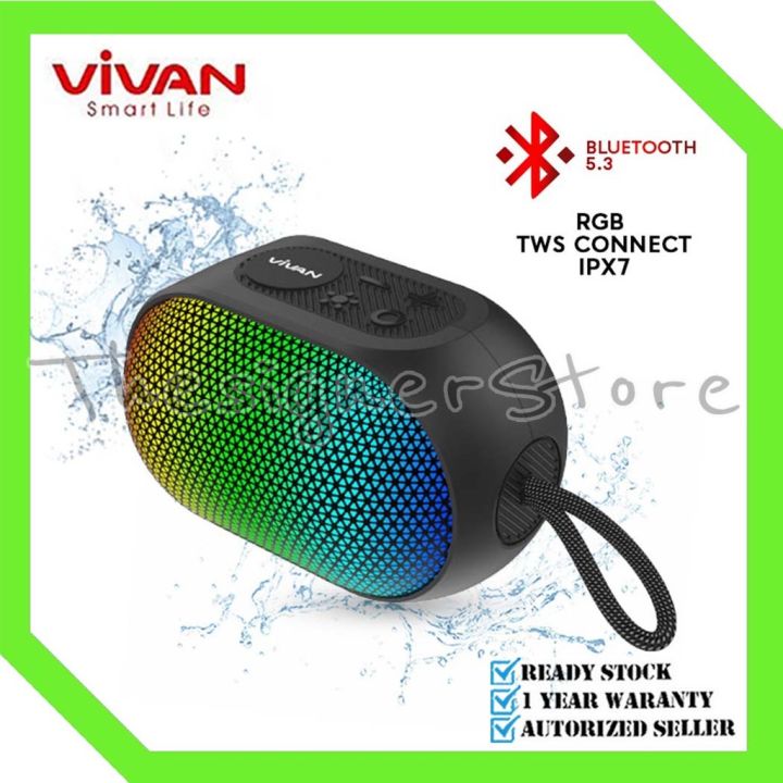 VIVAN VS17 Speaker Bluetooth RGB Portable 5.3 IPX7 Tws Connect - Garansi Resmi 1 Tahun