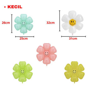 Balon Bunga Daisy Ukuran Mini Sedang Jumbo Balon Dekorasi Pesta Ulang Tahun Bentuk Bunga Warna Pastel Tanpa Tangkai Size Small Medium Large ptt