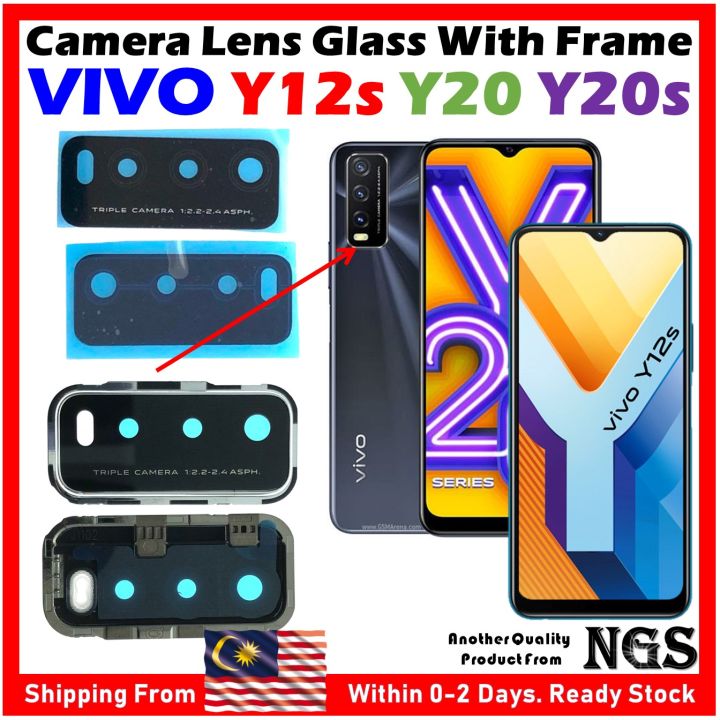 With Frame) Camera Lens Glass Camera Lens Cover For VIVO Y12s VIVO
