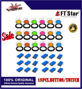 18pcs Push Button with Micro Switch for Videoke Set（various colors）