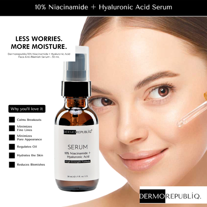 Dermorepubliq 10% Niacinamide + Hyaluronic High-Strength Formula Serum ...