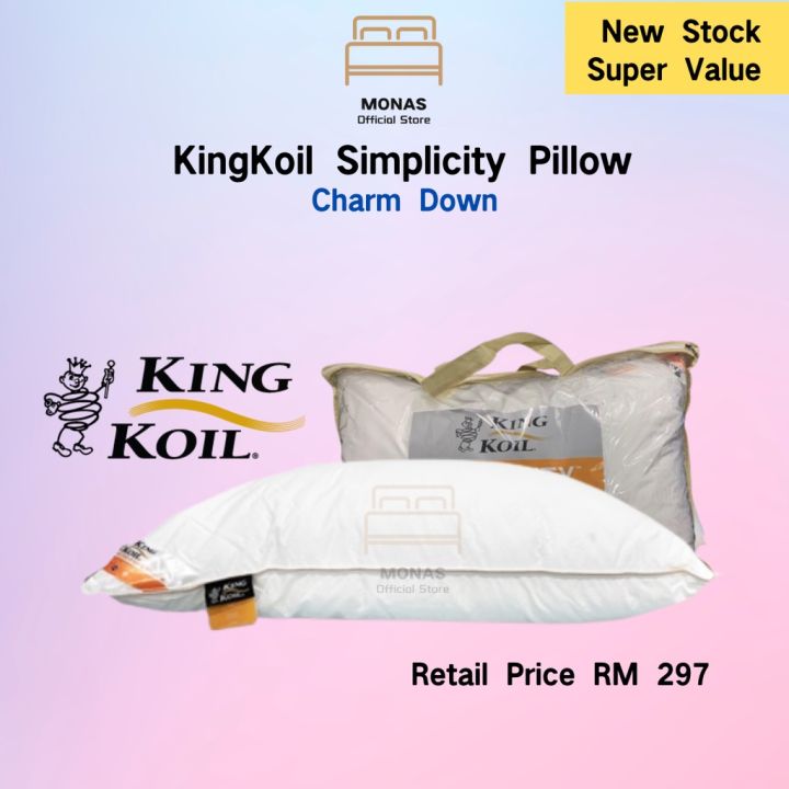 KingKoil Simplicity Pillow Kingkoil Charm Down Kingkoil Pillow Kingkoil bolster Hotel Pillow Hotel bolster Lazada