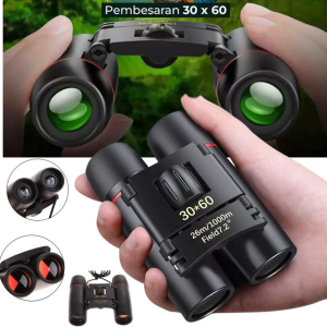 RAJA TOP Telescope Teropong Jarak Jauh Siang Malam Outdoor Binoculars HD 30x60 126M/1000M