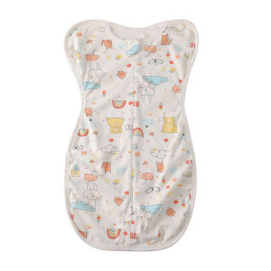 Oldlaiben Baby Sleeping Bag Baby Swaddle Zipper Newborn Cotton Sleeping Bag Stretchable Bedung Bayi