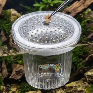 OUTOPEN Transparent Fish Breeding Isolation Box Suspension Detachable Aquarium Breeder Box Propagation Box Plastic Aquarium Isolation Box Juvenile Fish