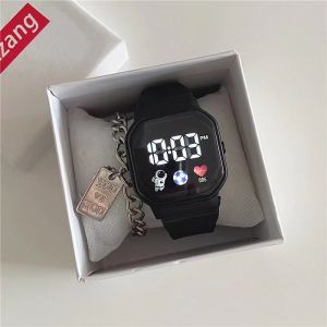 KS Jam Tangan Digital แฟชั่นที่มีดีไซน์ยูนิคอร์นกันน้ำและมีธีมอวกาศสำหรับนักเรียน