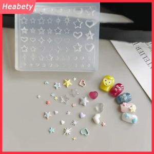 Heabety 3D Khuôn Silicone Móng Tay Nghệ Thuật Trang Trí Tự Làm Hoa Thiết Kế Mẫu Khuôn Cho Móng Tay Đồ Trang Sức Thủ Công Móng Tay Trong Suốt Khuôn Công Cụ