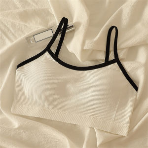 oobest 【Delivery 2-3 days】3pcs Bra for Teens Wireless Removable Pads Anti-Exposure Bandeau Cami