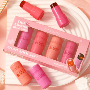 【local stock】Victoria Key 3-in-1 Milk Jelly Tint Facial Blusher Wand Moisturized Long Lasting Matte Rouge Cheek Contour Lipstick Sticker Beauty Makeup