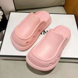 New Summer Home Fashion CoupleS Plastic Non-Slip Clogs Closed-Toe Outdoor Thick-Soled Hole Shoes