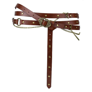 Norseman Age Encouraged Faux Leather Waist Belt Modifiable Plan Costume Parties Themed Incidents