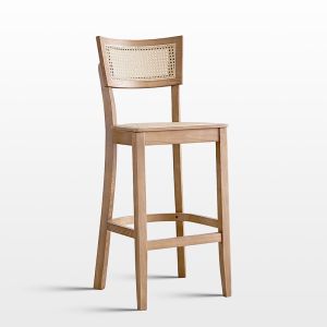 Nordic Rattan Bar Chair High Floor Seating Dining Chars Coffee Shop Night Clubbing Vintage Stool