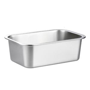 Hygienic Stainless Steel Pet Dog Treat Dish Anti Slip Bottom Perfect Large Dogs Rectangle Large Capacity