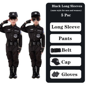 【Local Ready stock】Police Costumes for Kids SWAT Boy Army Cosplay Uniform Clothing Gift Set