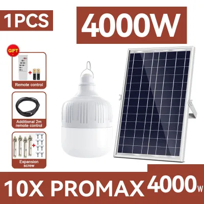 🎉BUY 1 TAKE 1🎉 4000W Solar Light Bulb Outdoor Indoor WaterproofSolar Light Bulbs for Indoor Home and Outdoor Waterproof Camping Lamps for Tent Rechargeable LED Solar Lights for Shed Night Emergency Power Outage and Outside Christmas Lights