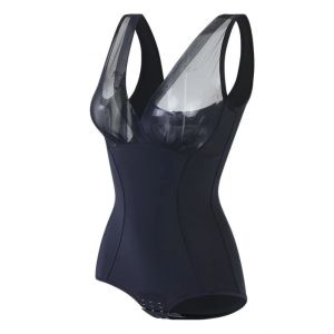 A4QUT Seamless Tummy Control Jumpsuits Shapers Mesh Thin Women Slimming Shapewear Comfortable Underwear Postpartum Bodysuit Female