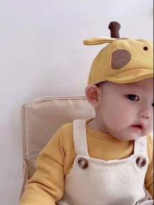 Baby Hat Spring and Autumn Duck Tongue Hat Mens and Womens Baby Baseball Hat Cute Corduroy Sun Hat Childrens Sunshade Hat