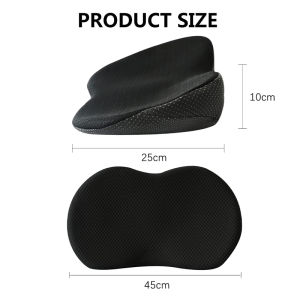 2-in-1 Car Seat Cushion for Driving Comfort Memory Foam for Car Driver Seat Back Support Pain Relief