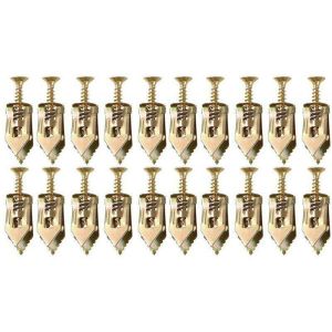 SARAHBOWSH 20pcs Durable Wall Metal Heavy Duty Self-Tapping Screw Expansion Nails Self Drilling Drywall Anchors with Screws
