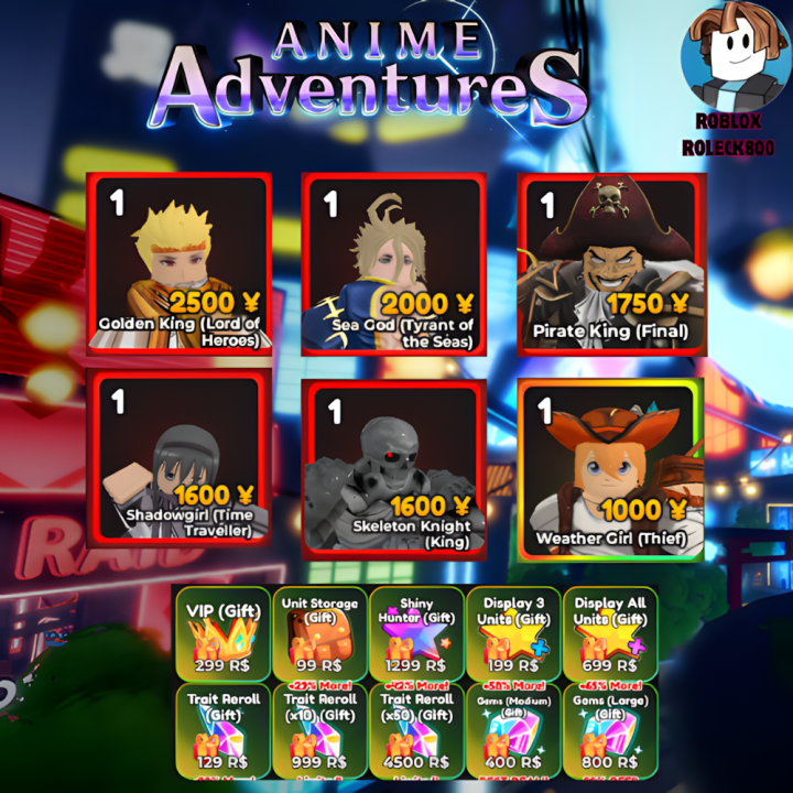 ANIME ADVENTURE Roblox robux gamecard | Lazada PH