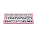 Akko ACR75 RGB Custom Mechanical Keyboard Hot-Swappable DIY Kit Socket Gasket Mount With 81-Key Layout Acrylic Case (Pink). 