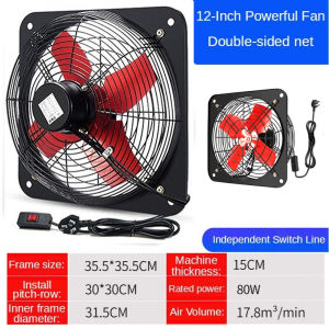 16-Inch Silent High-Velocity Aluminum Alloy Exhaust Fan for Kitchen & Bathroom Ventilation