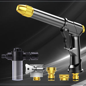 Garden Hose Car Wash Tool Set with Magic Hose and High Pressure Nozzle