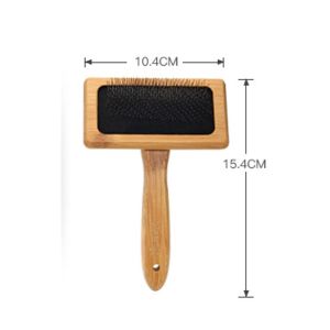 AKZDXE Professional Dust Removal Stainless Pin Wooden Effective Cat Hair Grooming Dog Massage Bath Brush Pet Cleaning Comb Fur Cleaner
