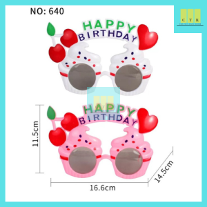 Happy Birthday Party Eye Glasses Photo Props Birthday Decor Eyewear Accessories CTR