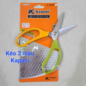 Kéo KAPUSI 3 màu tay cầm CAM-XANH_K8626