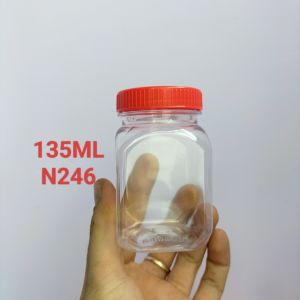 Hủ Nhựa Duy Tân Đựng Gia Vị Vuông Nắp Đỏ - Lọ Nhựa Đựng Muối Tôm 135ml190ml230ml 1
