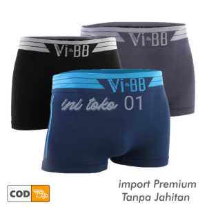 Harga grosir paket 3 6 dan 12 pcs boxer pria dewasa celana boxer vi bb boxer vi & bb bahan rajut tanpa jahitan samping celana dalam pria dewasa ukuran M-XXL celana dalam pria model boxer celana boxer pria seamless.