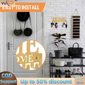 Functional Wall Key Hanger with 10 Heavy-Duty Hooks for Kitchen Garage and Entryway Storage