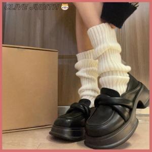CISWGE Lolita Leg Warmers Women Long Socks Wool Knitted Foot Cover Arm Warmer Autumn Winter Crochet Heap Socks Boot Cuffs Stockings