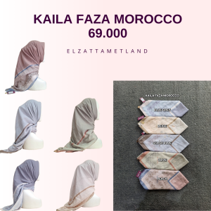 Elzatta Kaila FAZA MOROCCO Segiempat Motif Bahan Polycotton size 110 x 110 cm